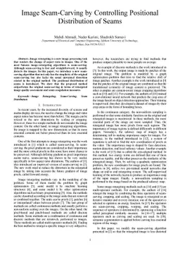 Image Seam-Carving by Controlling Positional Distribution of Seams