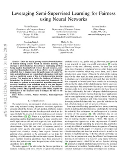 Leveraging Semi-Supervised Learning for Fairness using Neural Networks