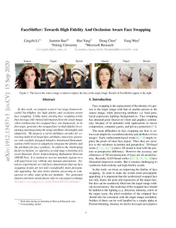 FaceShifter: Towards High Fidelity And Occlusion Aware Face Swapping