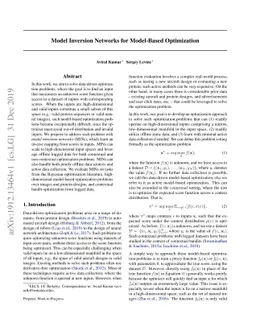 Model Inversion Networks for Model-Based Optimization