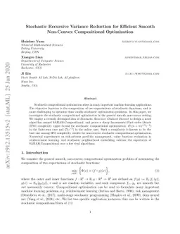 Stochastic Recursive Variance Reduction for Efficient Smooth Non-Convex
  Compositional Optimization