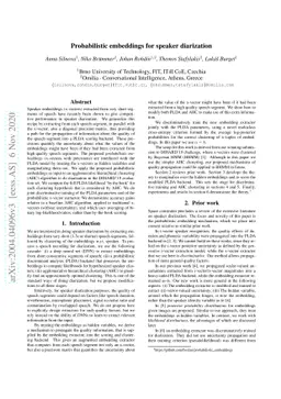 Probabilistic embeddings for speaker diarization