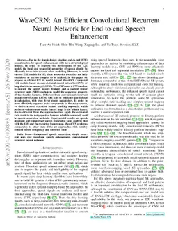 WaveCRN: An Efficient Convolutional Recurrent Neural Network for
  End-to-end Speech Enhancement