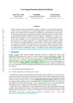Cross-lingual Emotion Intensity Prediction