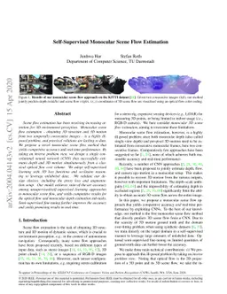 Self-Supervised Monocular Scene Flow Estimation