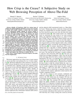 How Crisp is the Crease? A Subjective Study on Web Browsing Perception
  of Above-The-Fold