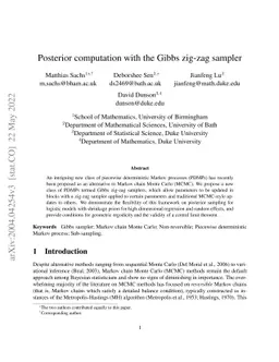 Posterior computation with the Gibbs zig-zag sampler