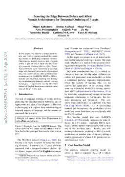 Severing the Edge Between Before and After: Neural Architectures for
  Temporal Ordering of Events