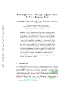 Learning to Scale Multilingual Representations for Vision-Language Tasks