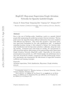 HopGAT: Hop-aware Supervision Graph Attention Networks for Sparsely
  Labeled Graphs