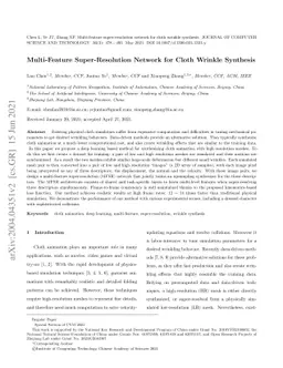 Multi-feature super-resolution network for cloth wrinkle synthesis