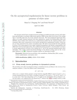 On the asymptotical regularization for linear inverse problems in
  presence of white noise