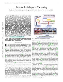 Learnable Subspace Clustering