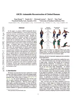 ARCH: Animatable Reconstruction of Clothed Humans