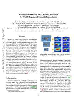 Self-supervised Equivariant Attention Mechanism for Weakly Supervised
  Semantic Segmentation