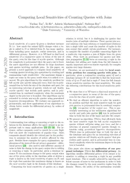 Computing Local Sensitivities of Counting Queries with Joins
