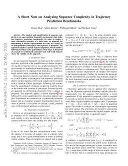 A Short Note on Analyzing Sequence Complexity in Trajectory Prediction
  Benchmarks