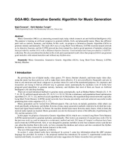 GGA-MG: Generative Genetic Algorithm for Music Generation