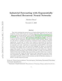 Industrial Forecasting with Exponentially Smoothed Recurrent Neural
  Networks