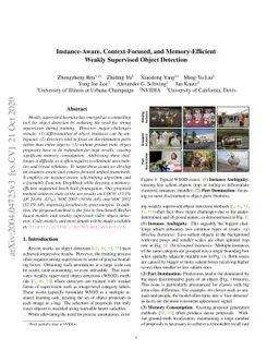 Instance-aware, Context-focused, and Memory-efficient Weakly Supervised
  Object Detection