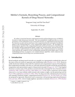 Mehler's Formula, Branching Process, and Compositional Kernels of Deep
  Neural Networks