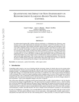 Quantifying the Impact of Non-Stationarity in Reinforcement
  Learning-Based Traffic Signal Control