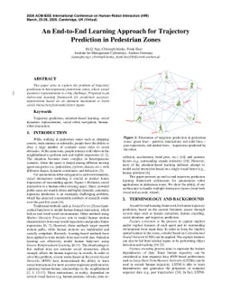 An End-to-End Learning Approach for Trajectory Prediction in Pedestrian
  Zones