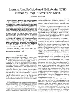 Learning Unsplit-field-based PML for the FDTD Method by Deep
  Differentiable Forest