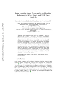 Deep Learning based Frameworks for Handling Imbalance in DGA, Email, and
  URL Data Analysis