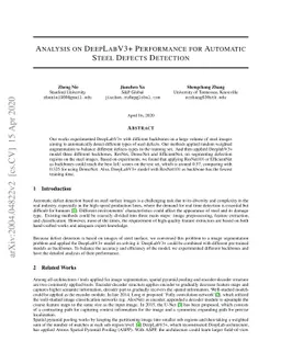Analysis on DeepLabV3+ Performance for Automatic Steel Defects Detection