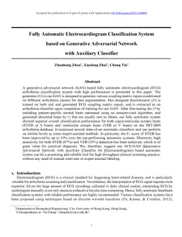 Fully Automatic Electrocardiogram Classification System based on
  Generative Adversarial Network with Auxiliary Classifier