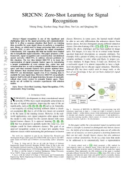 SR2CNN: Zero-Shot Learning for Signal Recognition
