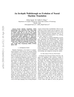 An In-depth Walkthrough on Evolution of Neural Machine Translation