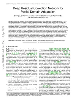 Deep Residual Correction Network for Partial Domain Adaptation