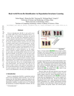Real-world Person Re-Identification via Degradation Invariance Learning