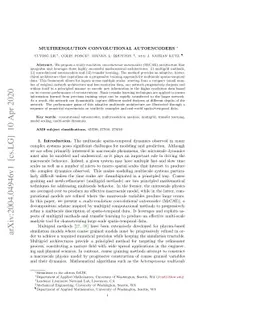 Multiresolution Convolutional Autoencoders