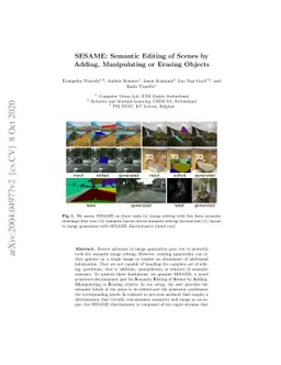 SESAME: Semantic Editing of Scenes by Adding, Manipulating or Erasing
  Objects