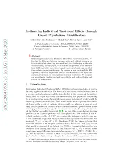 Estimating Individual Treatment Effects through Causal Populations
  Identification