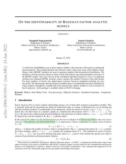 On the identifiability of Bayesian factor analytic models