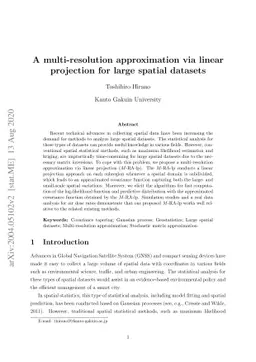 A multi-resolution approximation via linear projection for large spatial
  datasets