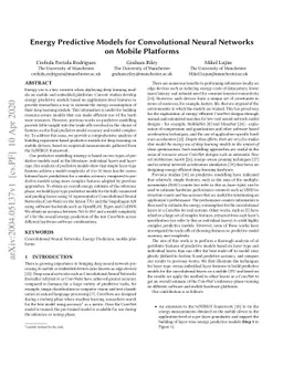 Energy Predictive Models for Convolutional Neural Networks on Mobile
  Platforms