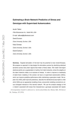 Estimating a Brain Network Predictive of Stress and Genotype with
  Supervised Autoencoders