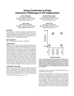 Using Conformity to Probe Interaction Challenges in XR Collaboration