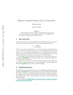 Efficient Sampled Softmax for Tensorflow