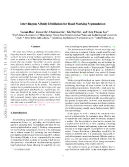 Inter-Region Affinity Distillation for Road Marking Segmentation