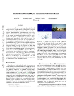 Probabilistic Oriented Object Detection in Automotive Radar