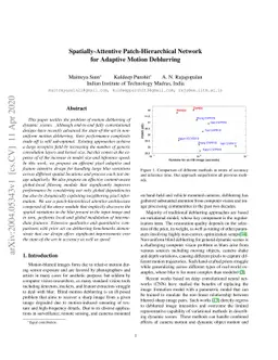 Spatially-Attentive Patch-Hierarchical Network for Adaptive Motion
  Deblurring