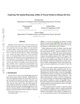 Exploring The Spatial Reasoning Ability of Neural Models in Human IQ
  Tests