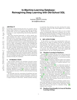 In-Machine-Learning Database: Reimagining Deep Learning with Old-School
  SQL
