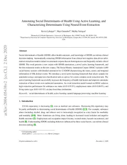 Annotating Social Determinants of Health Using Active Learning, and
  Characterizing Determinants Using Neural Event Extraction